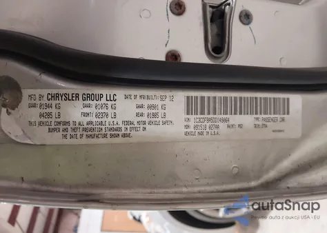 2013 Dodge Dart Sxt z USA, uszkodzony, nr VIN 1C3CDFBA5DD149064